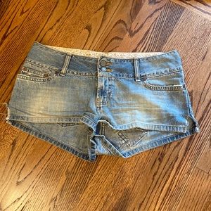 A&F Short denim patchwork shorts- vintage